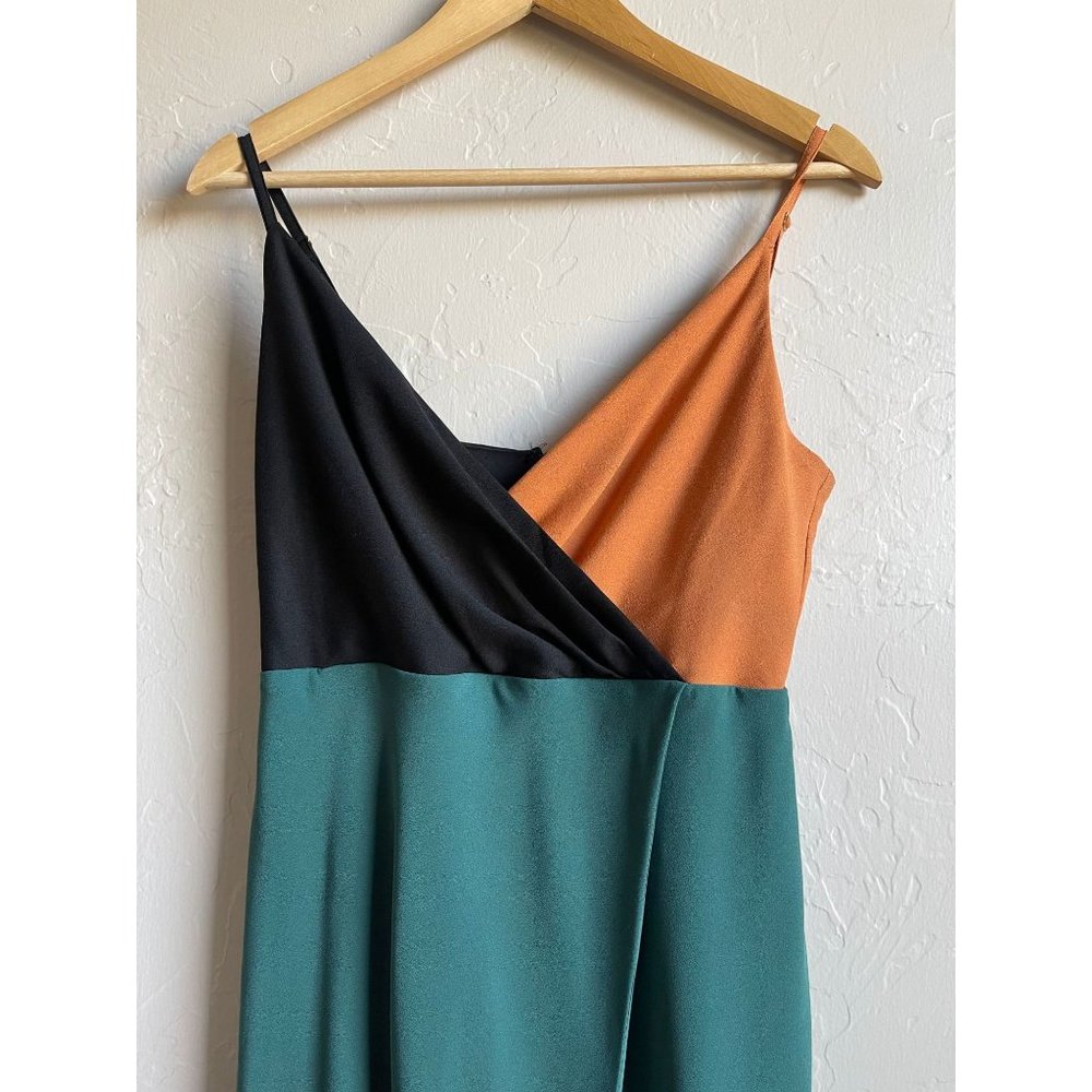Hutch Colorblock Maxi Dress in Teal, Black & Rust - Picture 5 of 8